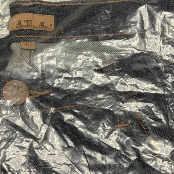 See Thru Soul High Rise Black Jeans with Sequin and Beads Trim 30 - Picture 11 of 11